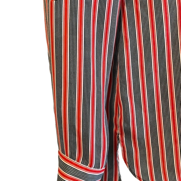 DR2 red black striped long sleeve retro button down shirt size medium - Picture 3 of 11